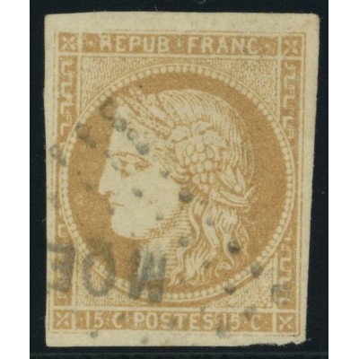 Céres YT 22 - 15 c. bistre - Oblitere cote 17 euro