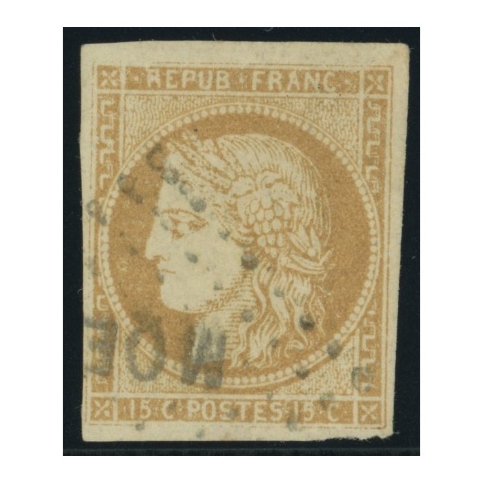 Céres YT 22 - 15 c. bistre - Oblitere cote 17 euro