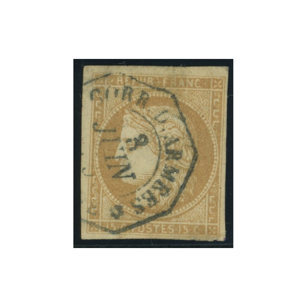 Céres YT 22 - 15 c. bistre - Oblitere cote 17 euro