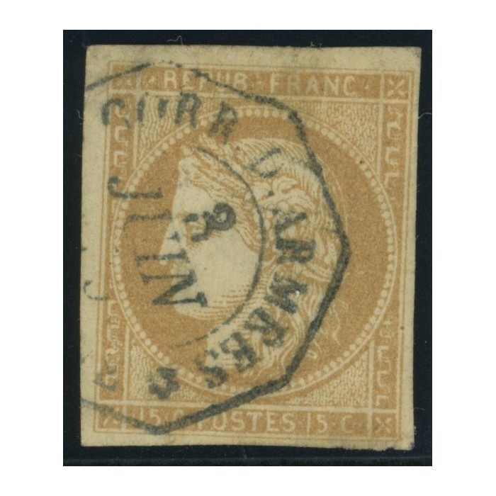 Céres YT 22 - 15 c. bistre - Oblitere cote 17 euro