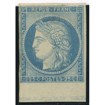 Céres YT 23 - 25 c. bleu - Neuf x cote 225 euro