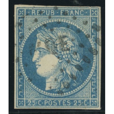 Céres YT 23 - 25 c. bleu - Oblitere cote 17 euro