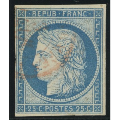 Céres YT 23 - 25 c. bleu - Oblitere cote 17 euro