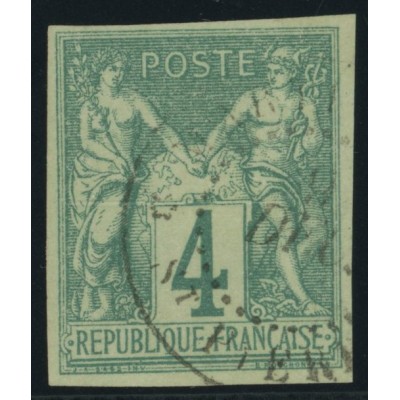 Sage Type I YT 25 - 4 c. vert - Oblitere cote 35 euro