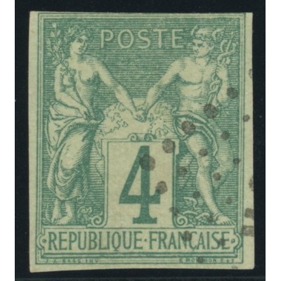 Sage Type I YT 25 - 4 c. vert - Oblitere cote 35 euro