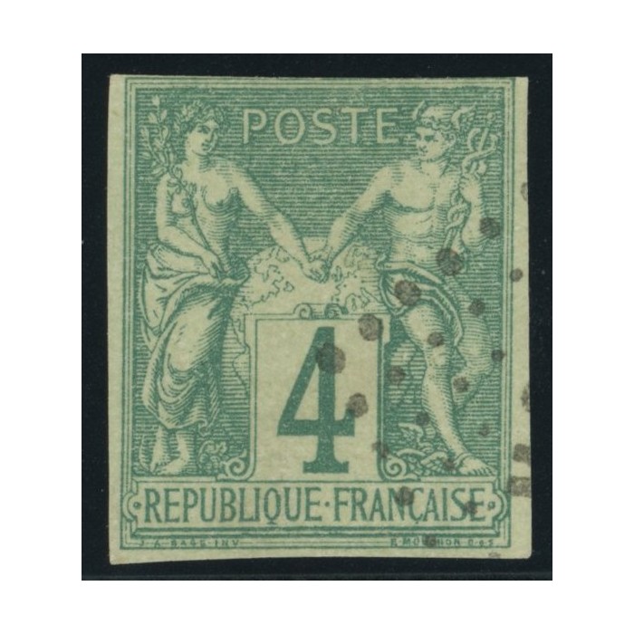 Sage Type I YT 25 - 4 c. vert - Oblitere cote 35 euro