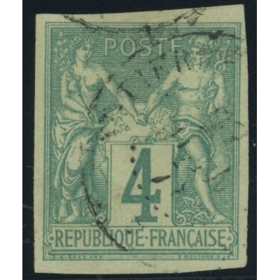 Sage Type I YT 25 - 4 c. vert - Oblitere cote 35 euro