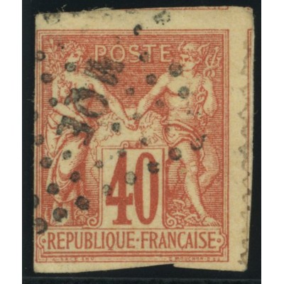 Sage Type I YT 27 - 40 c. rouge-orange - Oblitere cote 30 euro