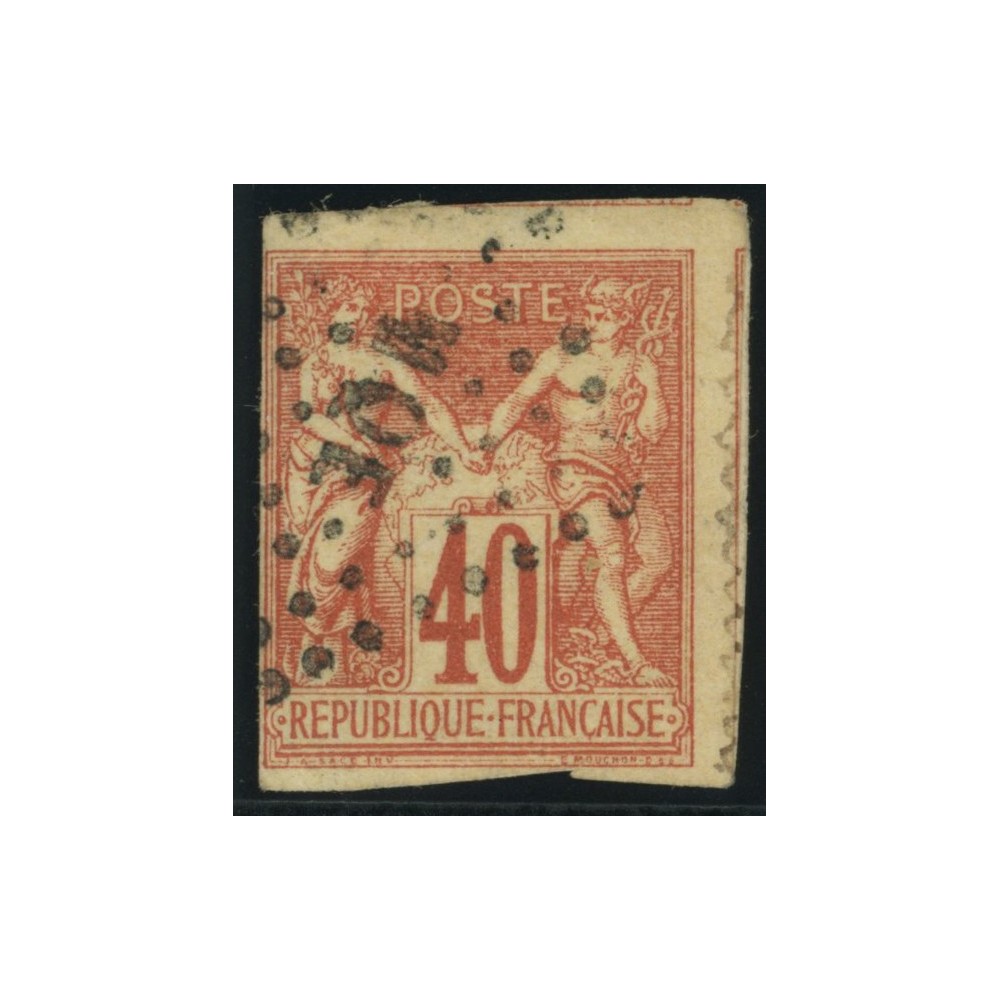 Sage Type I YT 27 - 40 c. rouge-orange - Oblitere cote 30 euro