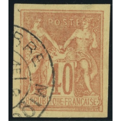 Sage Type I YT 27 - 40 c. rouge-orange - Oblitere cote 30 euro