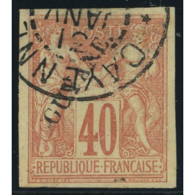 Sage Type I YT 27 - 40 c. rouge-orange - Oblitere cote 30 euro