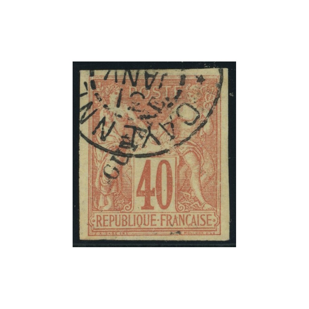 Sage Type I YT 27 - 40 c. rouge-orange - Oblitere cote 30 euro