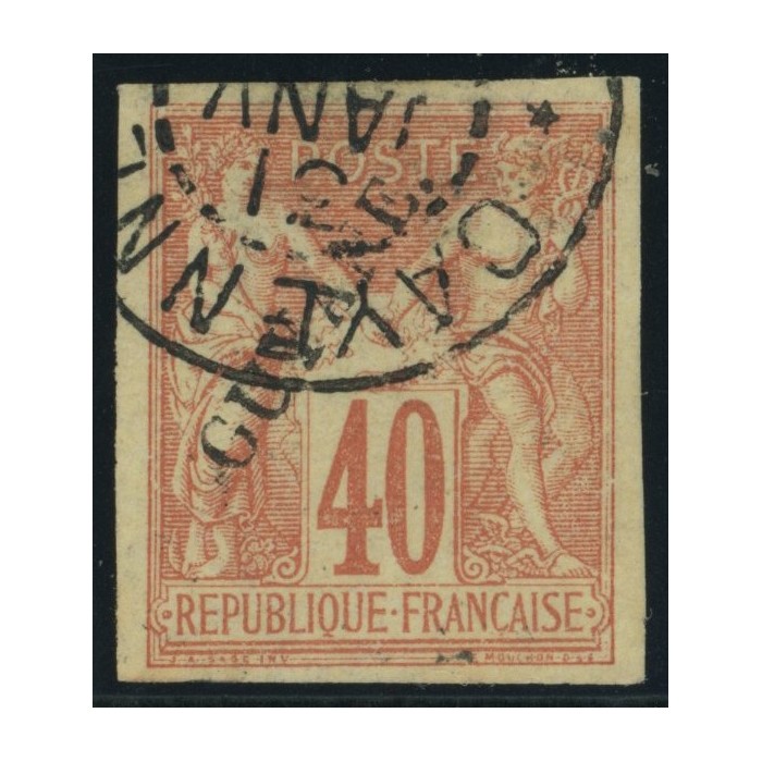 Sage Type I YT 27 - 40 c. rouge-orange - Oblitere cote 30 euro