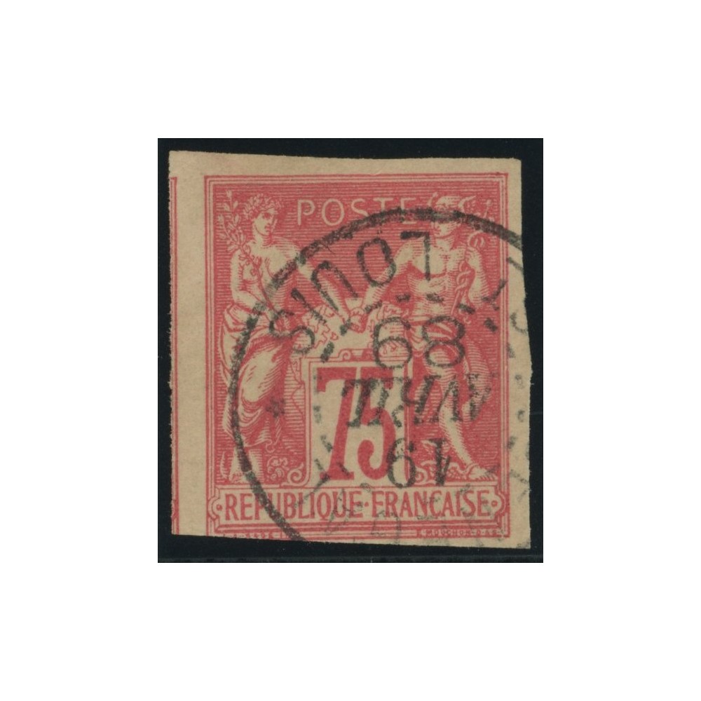 Sage Type I YT 28 - 75 c. rose - Oblitere cote 140 euro