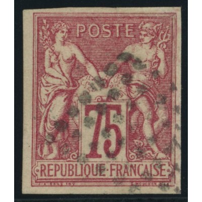 Sage Type I YT 28 - 75 c. rose - Oblitere cote 140 euro - Signé Brun