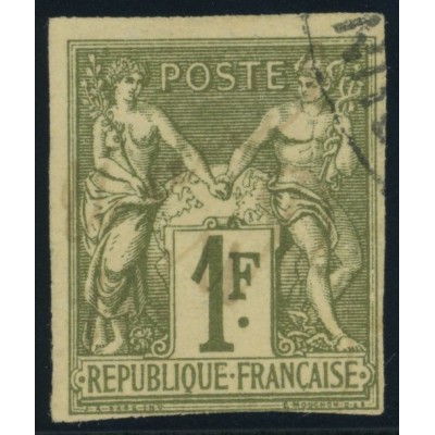 Sage Type I YT 29 - 1 f. olive - Oblitere cote 95 euro