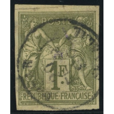 Sage Type I YT 29 - 1 f. olive - Oblitere cote 95 euro