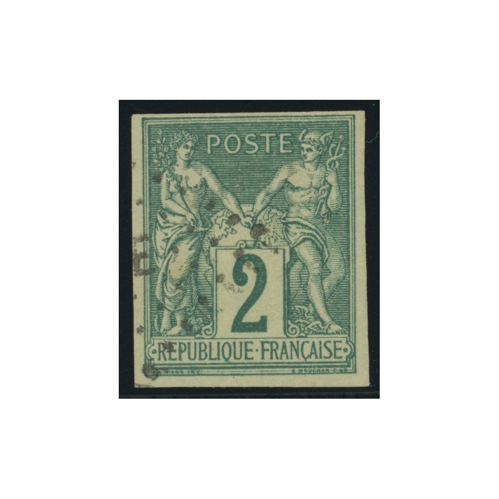 Sage Type II YT 30 - 2 c. vert - Oblitere cote 18 euro