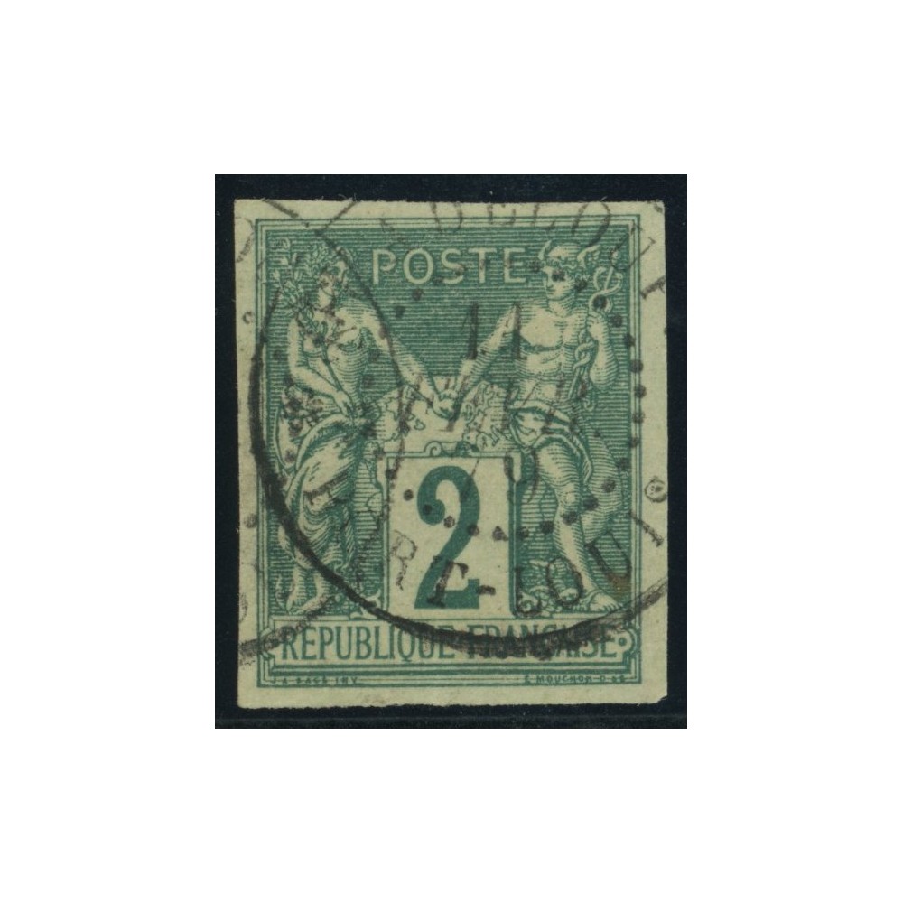 Sage Type II YT 30 - 2 c. vert - Oblitere cote 18 euro