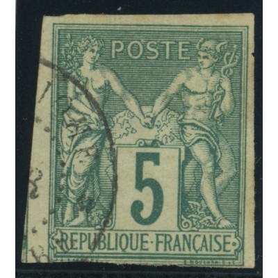Sage Type II YT 31 - 5 c. vert - Oblitere cote 8 euro