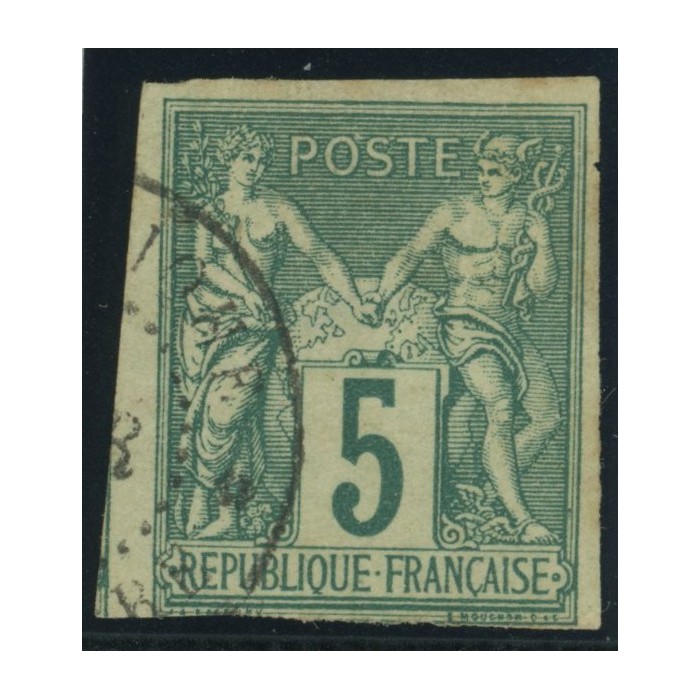 Sage Type II YT 31 - 5 c. vert - Oblitere cote 8 euro