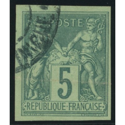 Sage Type II YT 31 - 5 c. vert - Oblitere cote 8 euro