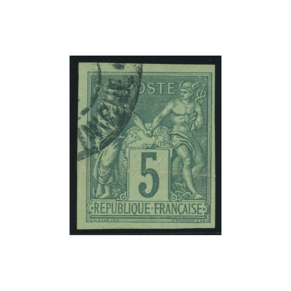 Sage Type II YT 31 - 5 c. vert - Oblitere cote 8 euro