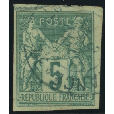 Sage Type II YT 31 - 5 c. vert - Oblitere cote 8 euro