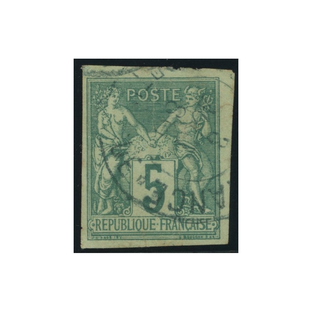 Sage Type II YT 31 - 5 c. vert - Oblitere cote 8 euro