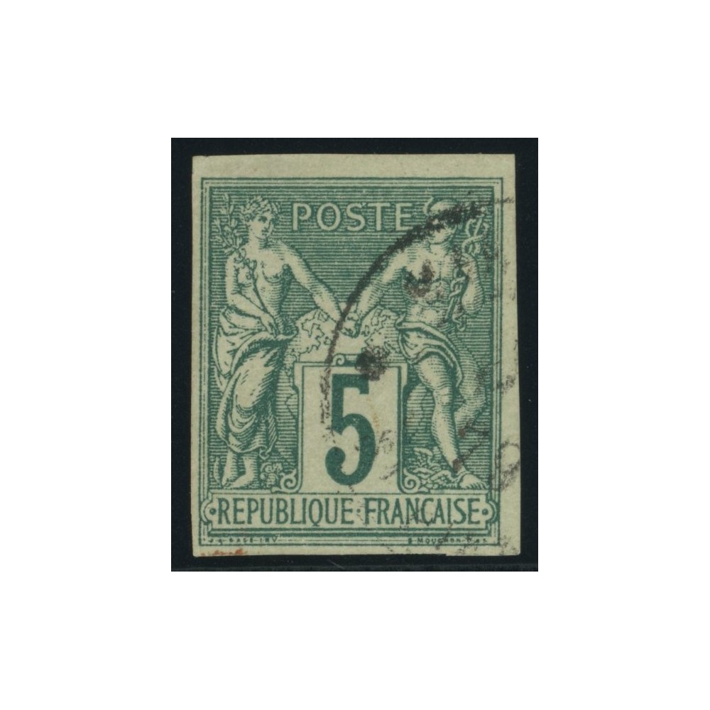 Sage Type II YT 31 - 5 c. vert - Oblitere cote 8 euro