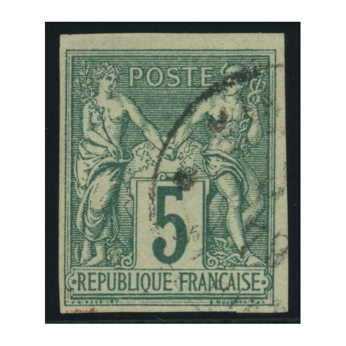 Sage Type II YT 31 - 5 c. vert - Oblitere cote 8 euro