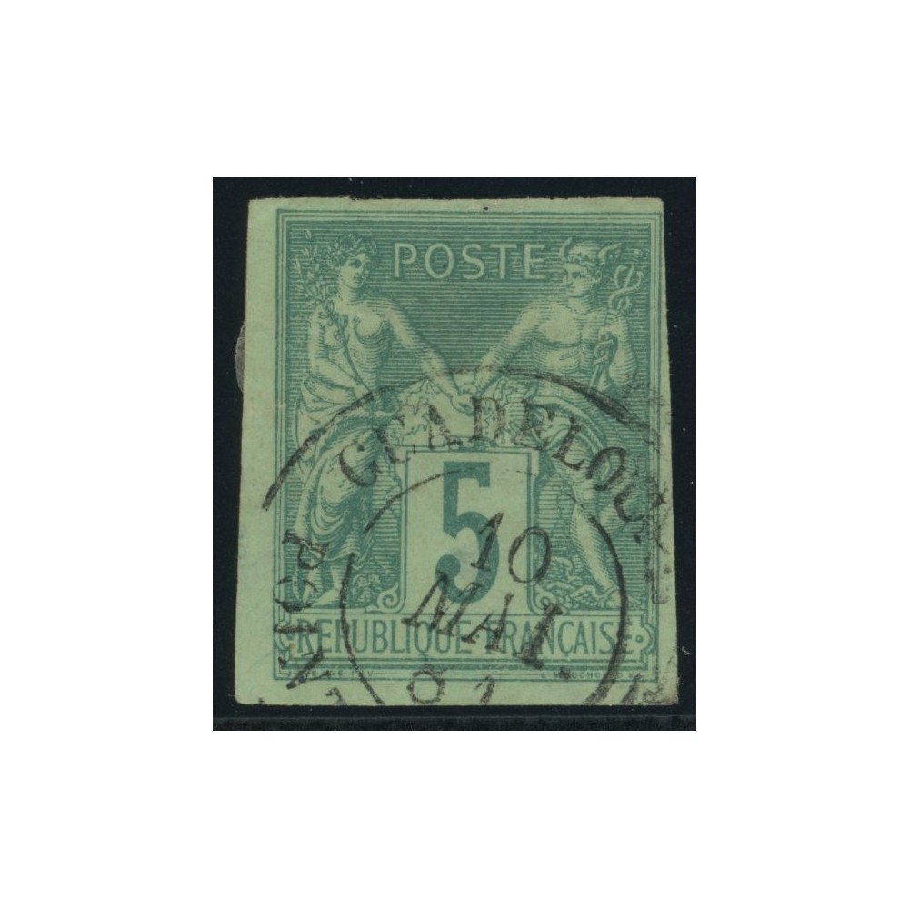 Sage Type II YT 31 - 5 c. vert - Oblitere cote 8 euro