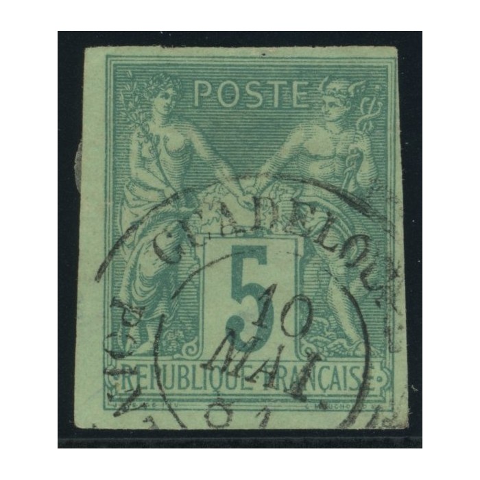 Sage Type II YT 31 - 5 c. vert - Oblitere cote 8 euro