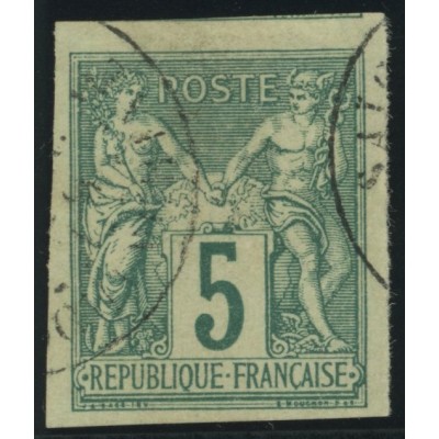 Sage Type II YT 31 - 5 c. vert - Oblitere cote 8 euro