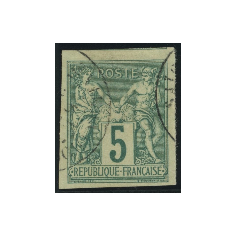 Sage Type II YT 31 - 5 c. vert - Oblitere cote 8 euro