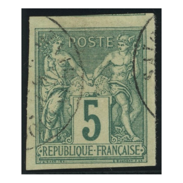 Sage Type II YT 31 - 5 c. vert - Oblitere cote 8 euro