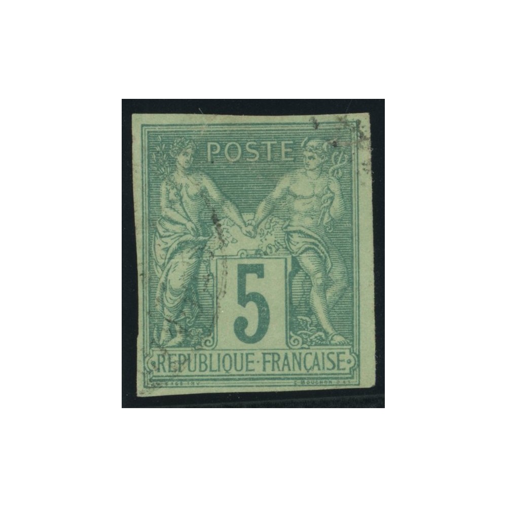 Sage Type II YT 31 - 5 c. vert - Oblitere cote 8 euro