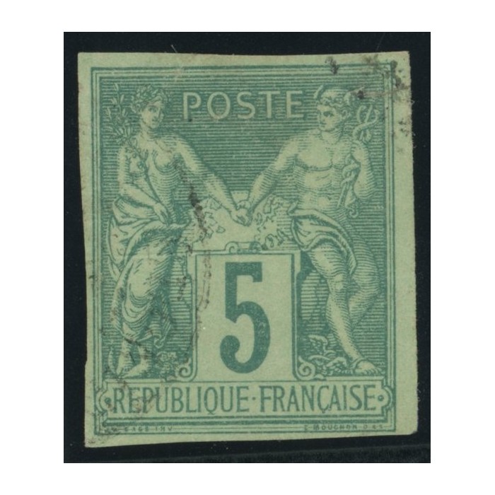 Sage Type II YT 31 - 5 c. vert - Oblitere cote 8 euro