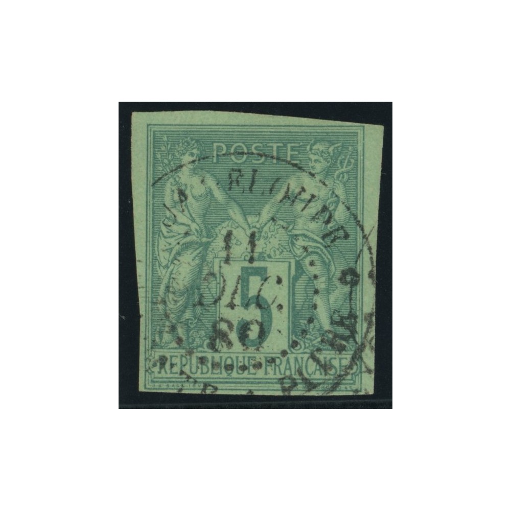 Sage Type II YT 31 - 5 c. vert - Oblitere cote 8 euro