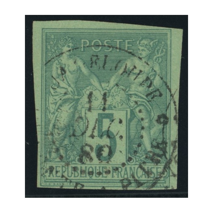 Sage Type II YT 31 - 5 c. vert - Oblitere cote 8 euro