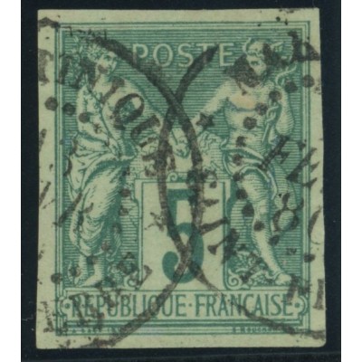 Sage Type II YT 31 - 5 c. vert - Oblitere cote 8 euro