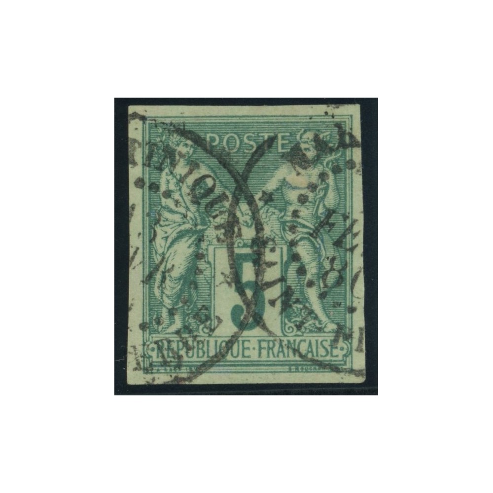 Sage Type II YT 31 - 5 c. vert - Oblitere cote 8 euro