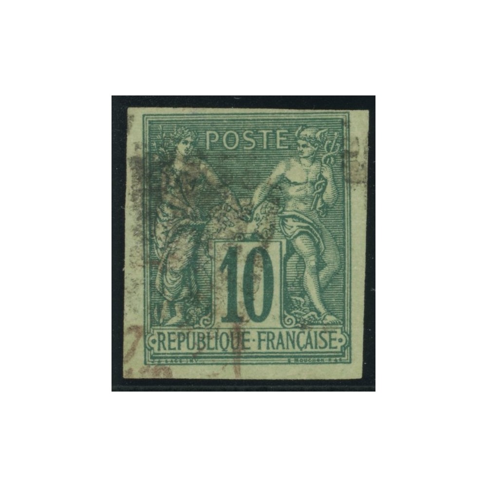 Sage Type II YT 32 - 10 c. vert - Oblitere cote 30 euro