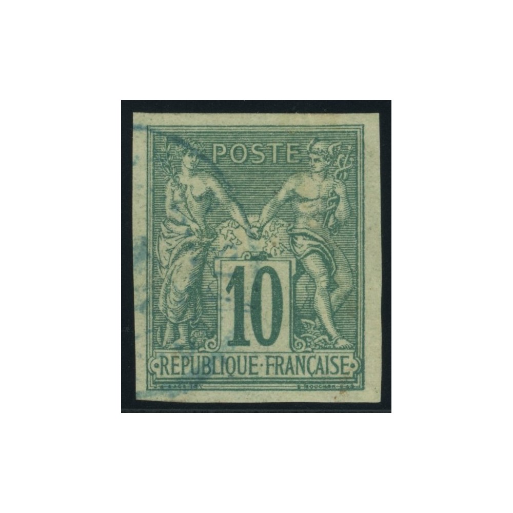 Sage Type II YT 32 - 10 c. vert - Oblitere cote 30 euro