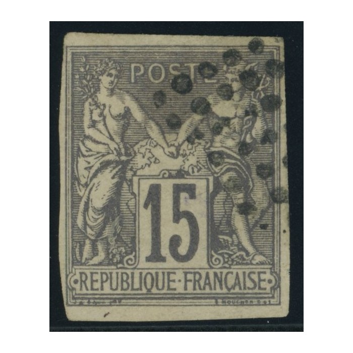 Sage Type II YT 33 - 15 c. gris - Oblitere cote 100 euro