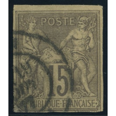 Sage Type II YT 33 - 15 c. gris - Oblitere cote 100 euro