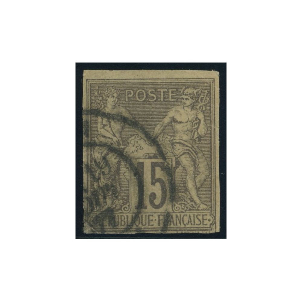 Sage Type II YT 33 - 15 c. gris - Oblitere cote 100 euro