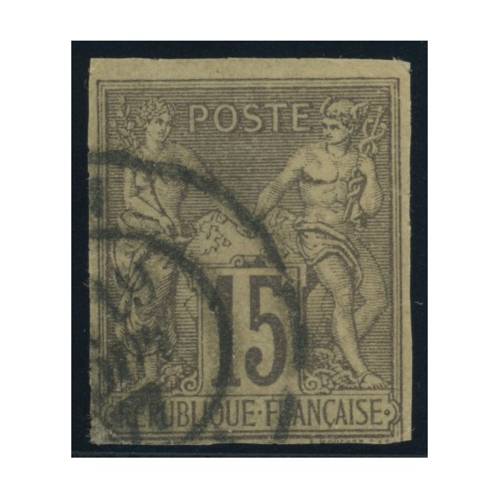 Sage Type II YT 33 - 15 c. gris - Oblitere cote 100 euro