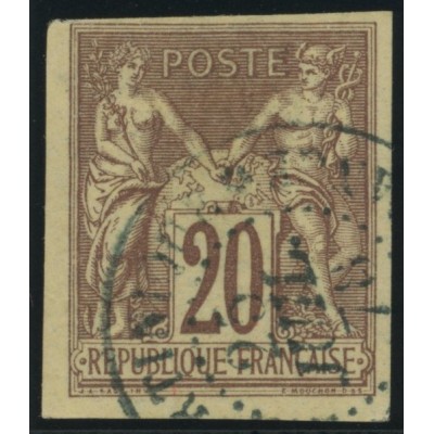 Sage Type II YT 34 - 20 c. brun-lilas - Oblitere cote 12 euro