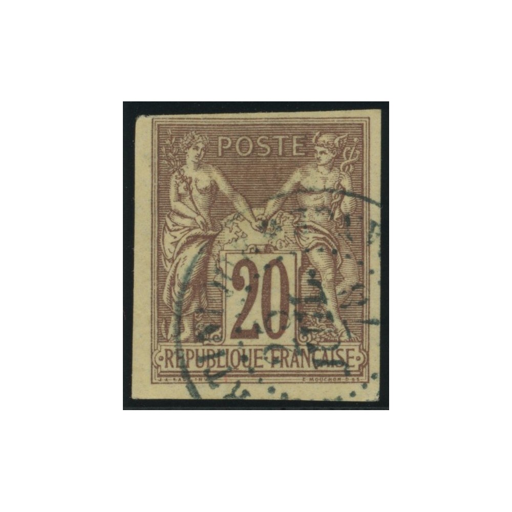 Sage Type II YT 34 - 20 c. brun-lilas - Oblitere cote 12 euro